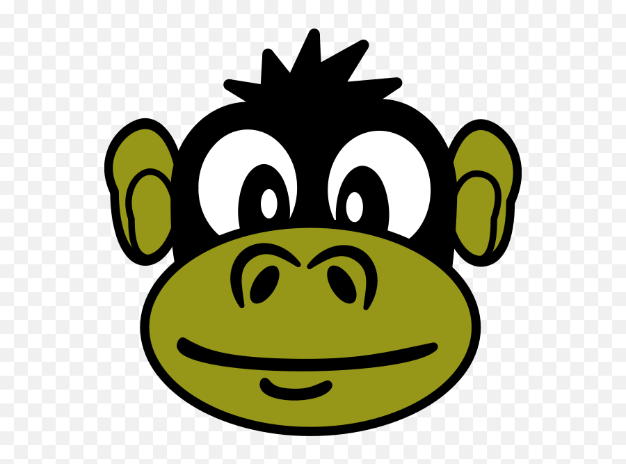 Funny Monkey Vector Illustration - Clip Art Silhouette Vector Monkey Vector Emoji,Thinking Emoji