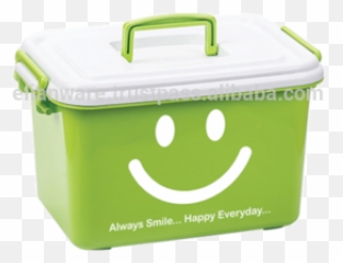 Plastic Storage Container Box - Elianware Storage Box With Handle E253 Emoji,Box Emoticon