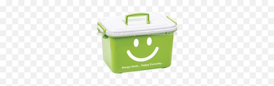 Plastic Storage Container Box - Elianware Storage Box With Handle E253 Emoji,Box Emoticon