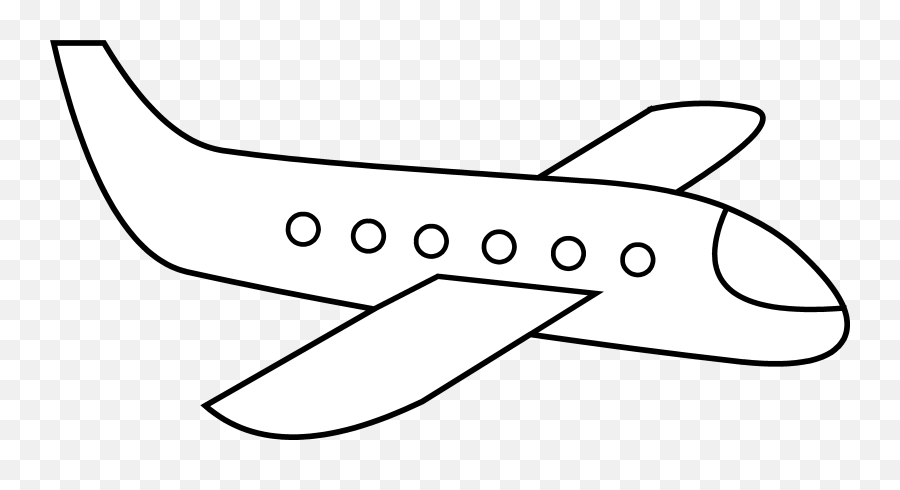 Free Airplane Clip Art Acoloring - Plane Clip Art Simple Emoji,Black Airplane Emoji