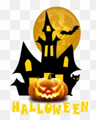 Happy Halloween - Haunted House Clip Art Emoji