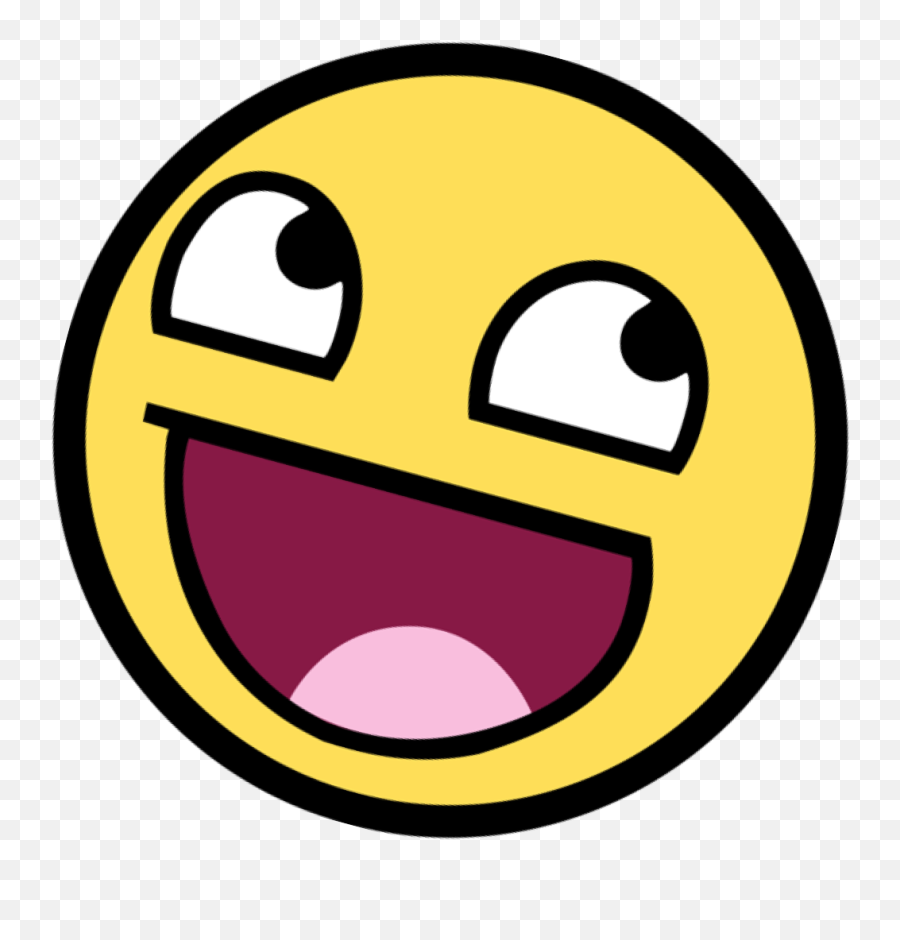 Epic Smiley Png Picture - Awesome Face No Background Emoji,Meh Emoticon