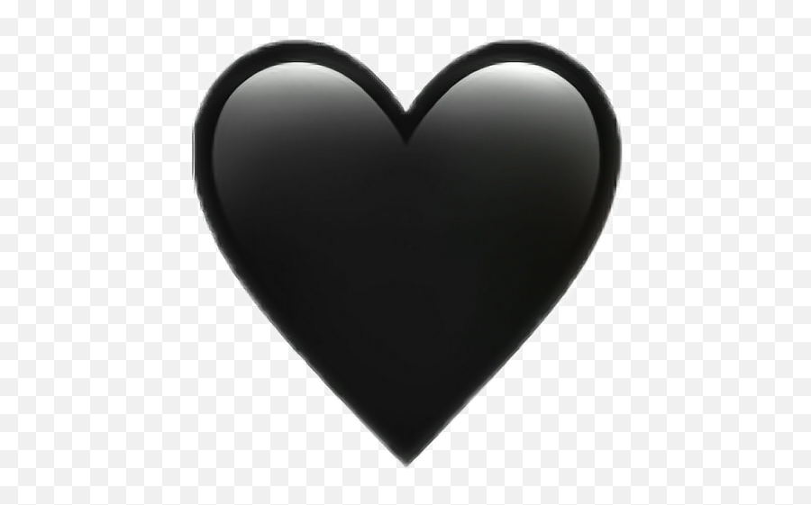 Heart Emoji Iphone Emojiip Black Sticker Png Tumblr - Black Heart Png Ios,Heart Emoji Png