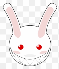 Vector Clip Art Of Mad Rabbit Smile - Cartoon Emoji