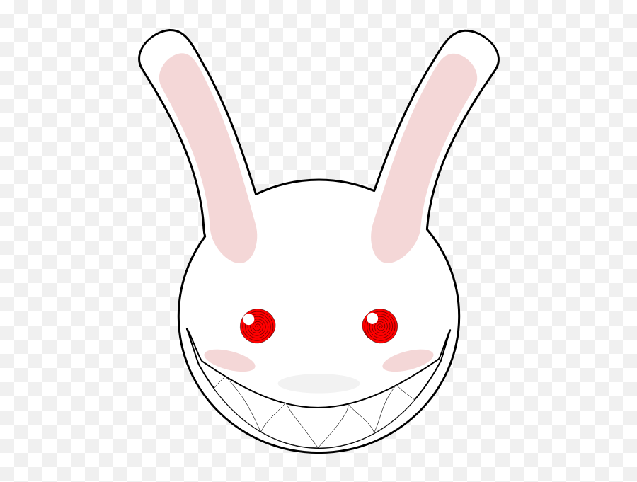 Vector Clip Art Of Mad Rabbit Smile - Cartoon Emoji,Woman With Bunny Ears Emoji