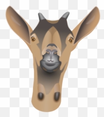 Vector Graphics Of Young Alpine Goat - Head Clipart Png Emoji