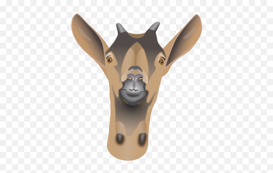 Vector Graphics Of Young Alpine Goat - Goat Head Clipart Png Emoji,Movie Queen Emoji