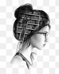 book girl brain books drawing with meaning - Drawing A Girl Brain Emoji