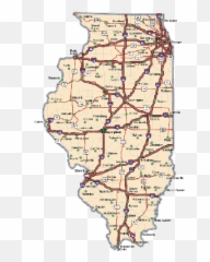 Illinois Map Clipart - Highway Emoji