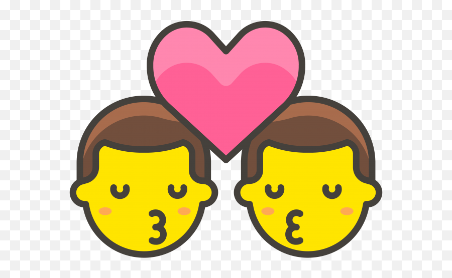 Kiss Man Man Emoji Clipart - Icon,Guy Emoji