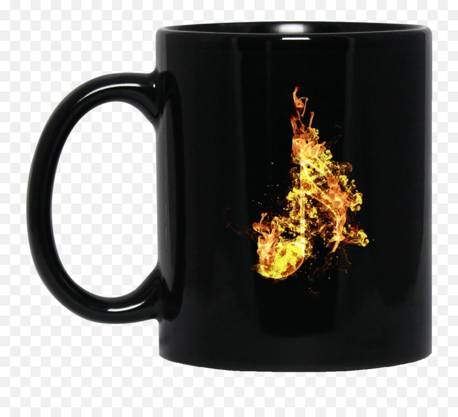 Download Fire Sixteenth Note Mug - Blank Black Mug Full Beer Stein Emoji,Fire Emoji Black Background