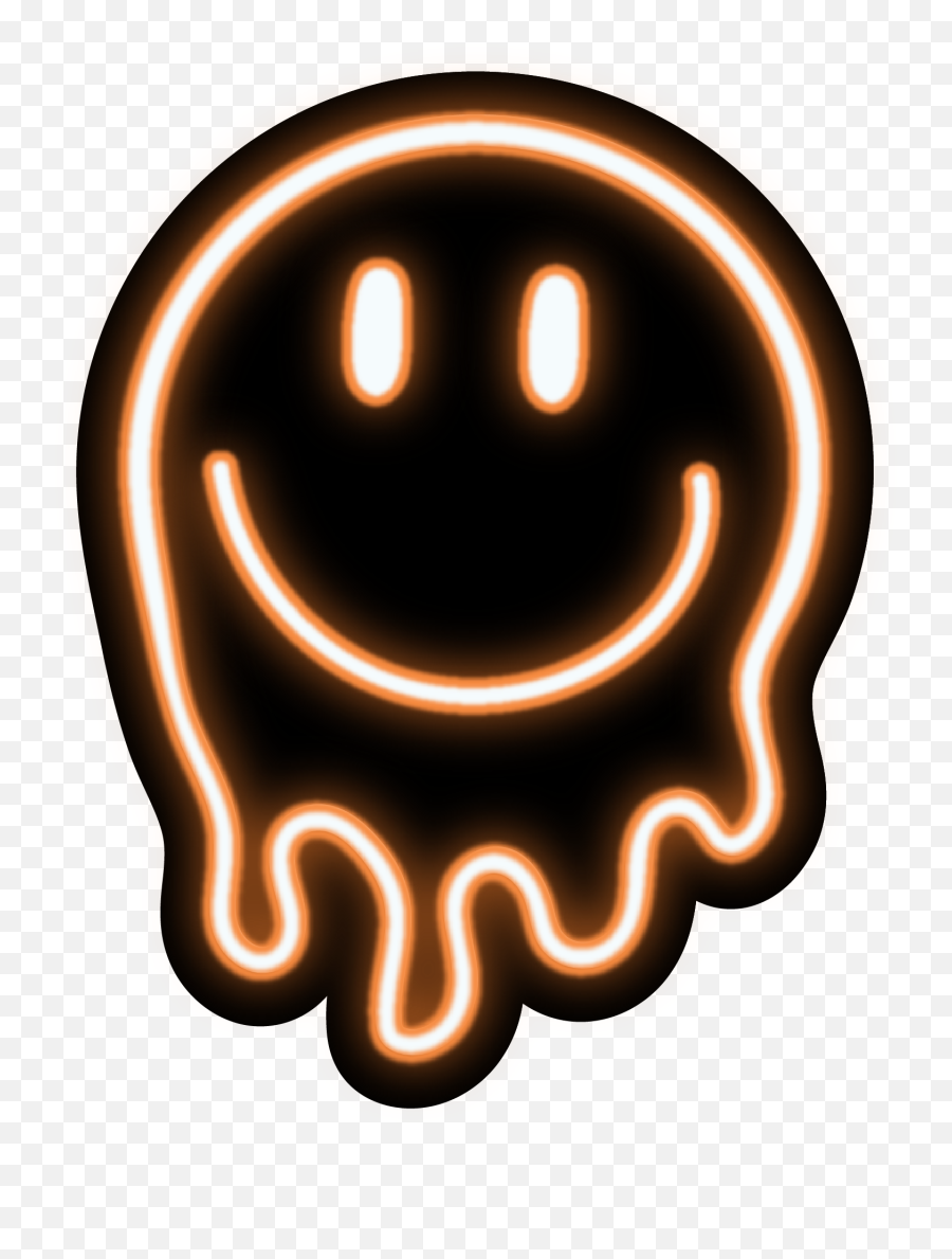 Neon Dripping Smiley Face Sticker In 2020 Face Stickers - Smiley Face Eyes Dripping Emoji,Drip Emoji