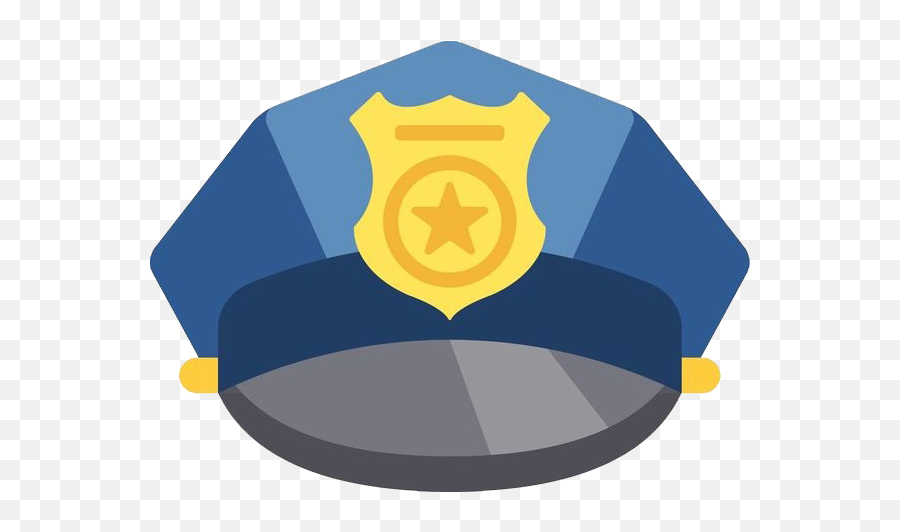 Police Officer Hat Peaked Cap Clip Art - Simply Painted Police Officer Hat Clipart Emoji,Police Badge Emoji