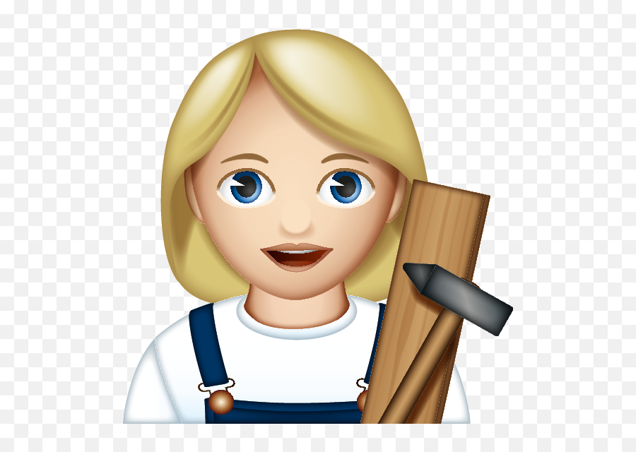 Emoji - Transparent Woman Face Gif,Construction Worker Emoji
