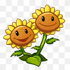 Sunflower Smile Transparent Png - Plant Vs Zombie Sunflower Emoji,Plant Emoticon