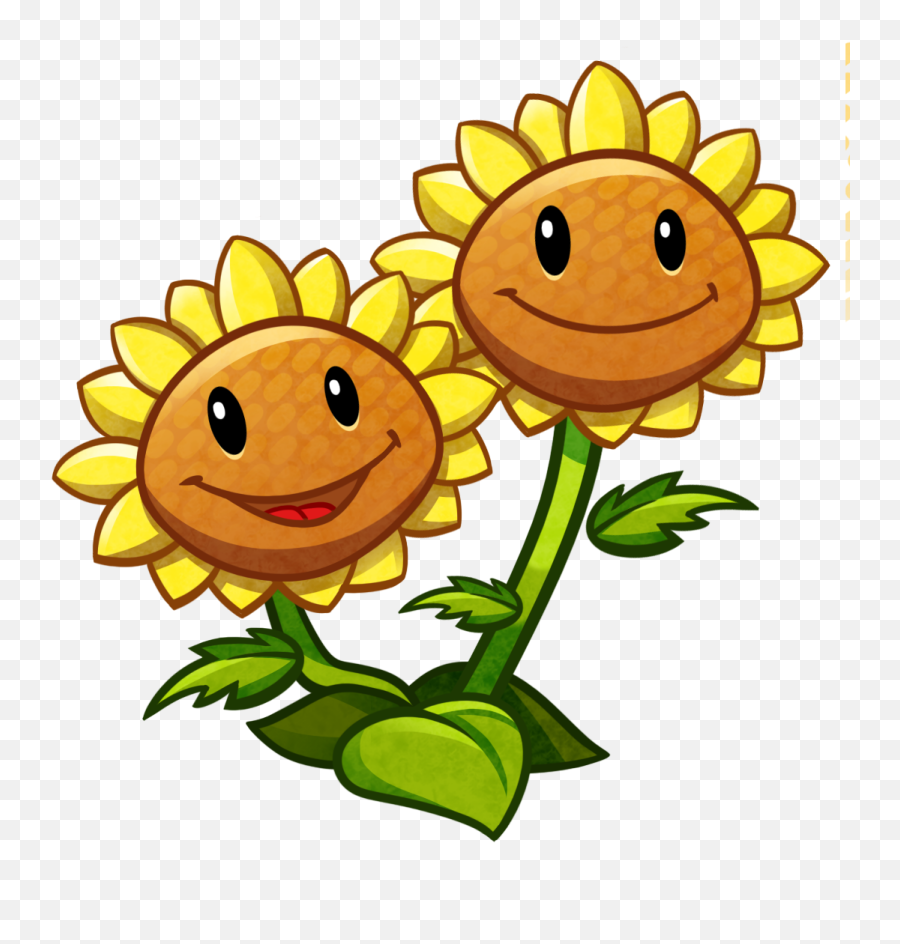 Sunflower Smile Transparent Png - Plant Vs Zombie Sunflower Emoji,Plant Emoticon