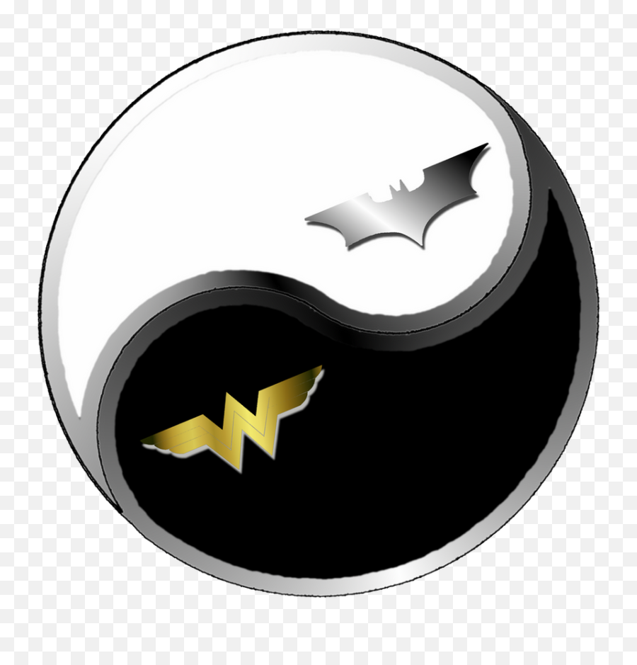 Wonder Woman Emoji - Batman Wonder Woman Yin Yang,Yinyang Emoji