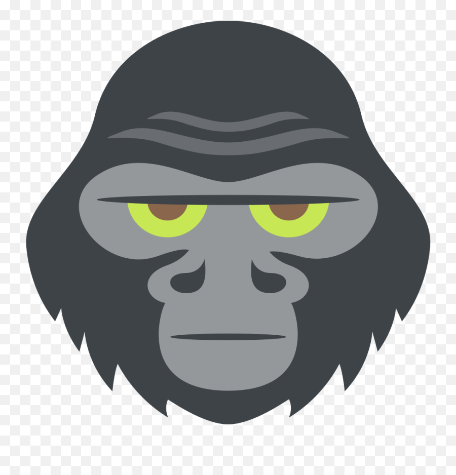Emojione 1f98d - Cartoon Gorilla Face Emoji,Embarrassed Monkey Emoji
