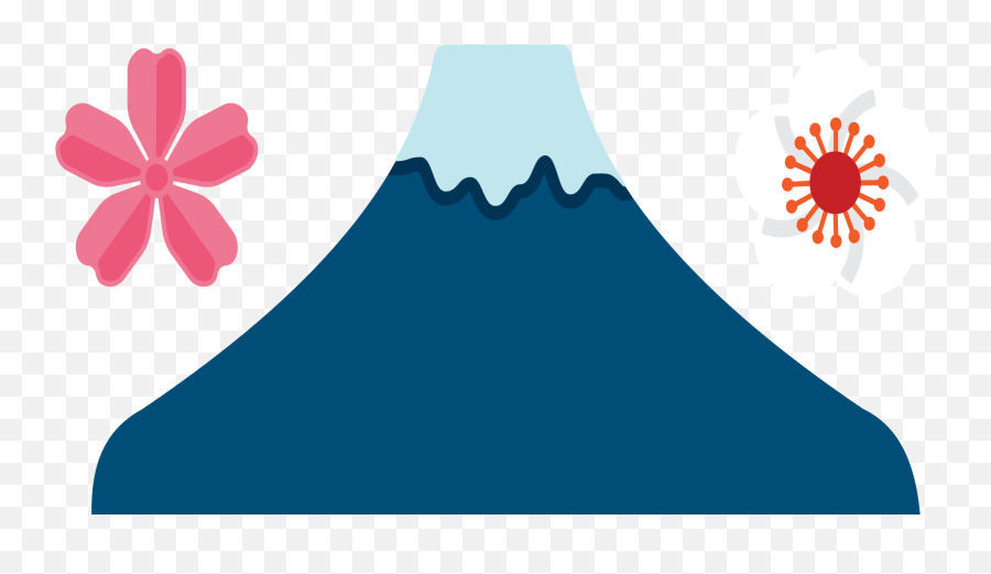 Mount Flat Design Clip - Illustration Emoji,Mt Fuji Emoji