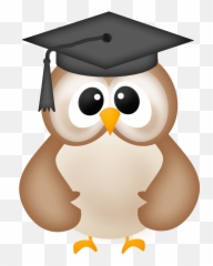 Owl Graduation Cap Tassel Black Freetoedit - Clipart Emoji