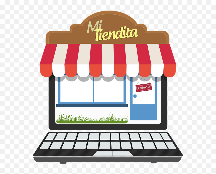 Online Store Shop Computer - Tienda Clipart Emoji,Computer Keyboard Emoticons
