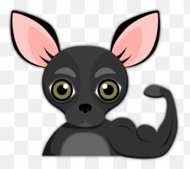 Black Chihuahua Emoji Stickers For Imessage Are You A - Beverly Hills Chihuahua Emojis,Puppy Eyes Emoji