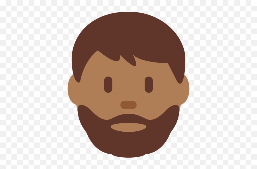 Man Medium - Dark Skin Tone Beard Emoji Human Skin Color,Bearded Emoji
