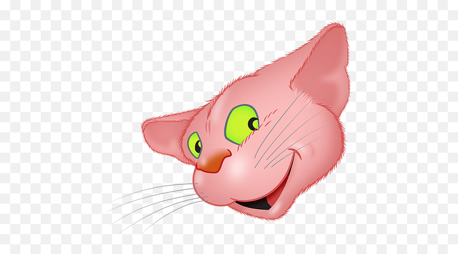 Pink Cat Emoji By Yann Le Roux - Cat Yawns,Pink Eye Emoji
