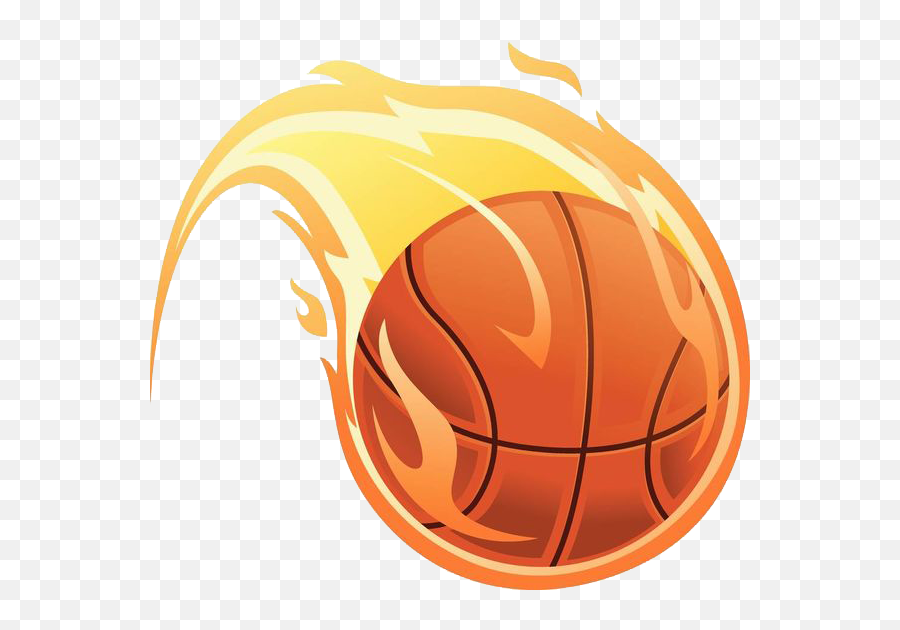 Download Fire Basketball Flame Illustration Free Png Hq - Basketball Transparent Ball Png Emoji,Basketball Emoticon