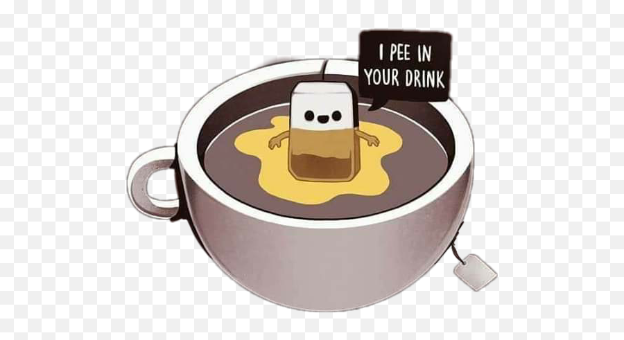 Tea Cup Cute Food - Sticker By Scooby3300 Jokes Funny And Clever Illustrations Emoji,Tea Emoticon
