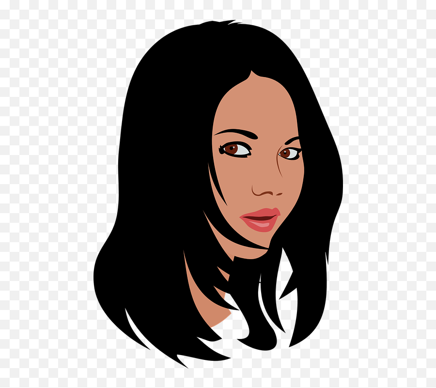 Free Mouth Lips Vectors - Black Hair Woman Clipart Emoji,Cry Laughing Emoji