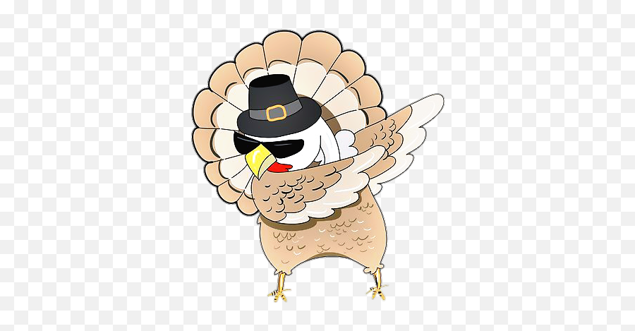 Turkeydabcapfunnylol - Sticker By Mirdan Assi Cartoon Emoji,Funny Thanksgiving Emoji