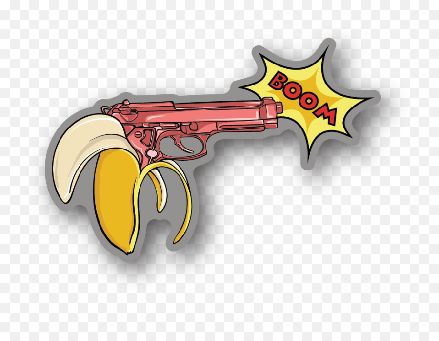 Banana Gun Sticker - Revolver Emoji,Emoji Tattoo Gun