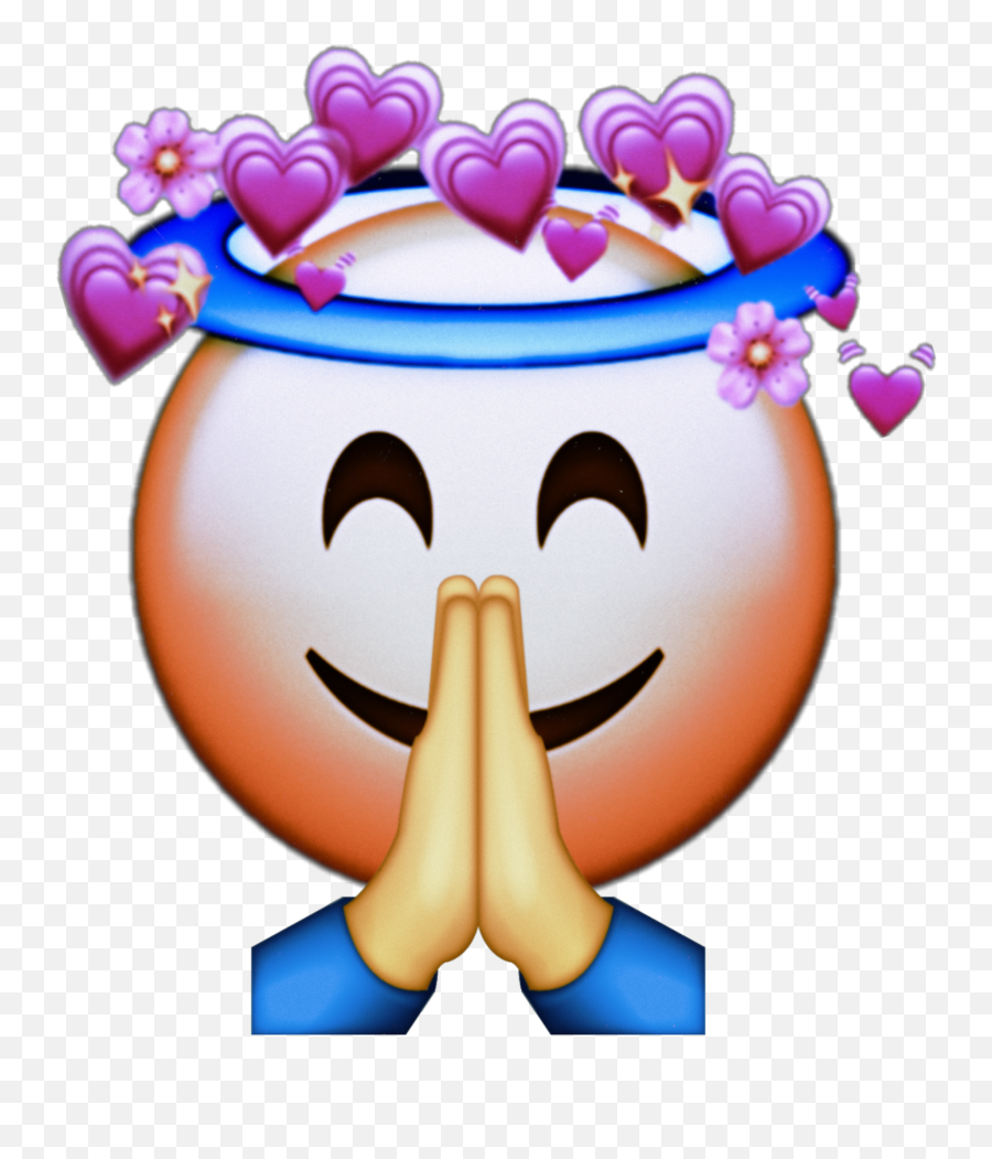 Angel Praying Emoji Aesthetic Sticker - Happy,Praying Emoticon