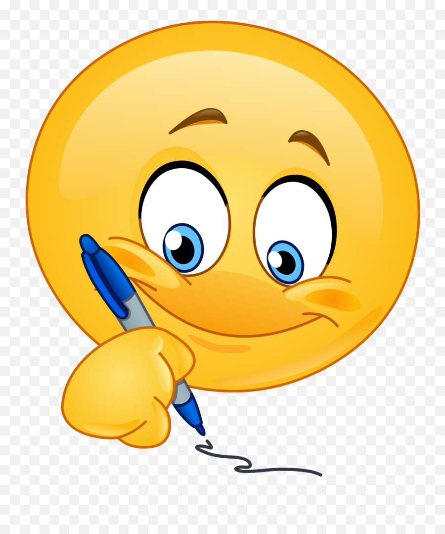 Writing Emoji Decal - Writing Smiley,Emoji Writing