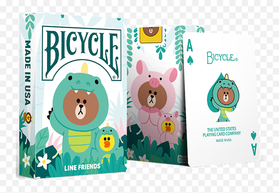 Bicycle Line Friends Playing Cards Deck Emoji,Playing Card Emoji