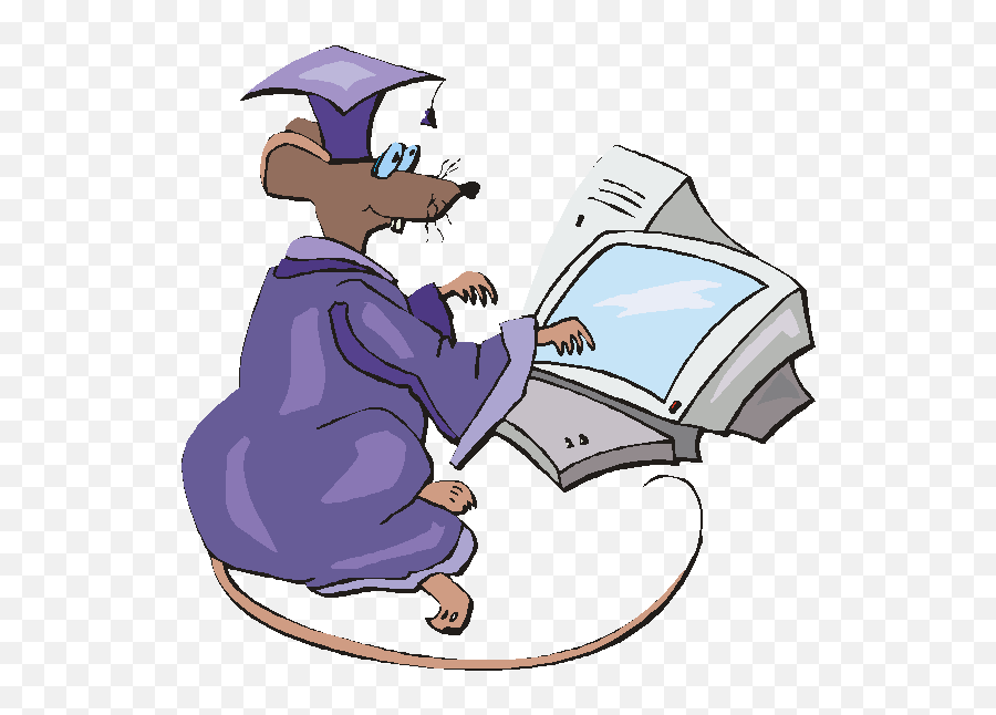 Cartoon Rat Using A Computer - Rat Using A Computer Emoji,Rat Emoji