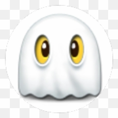 Fantasma Bruja Blanco Buu Emoji - Cuteghost,Owl Emoticon