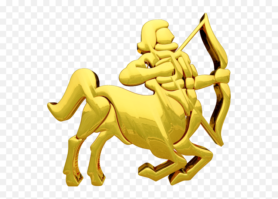 Golden Sagittarius Sign - Gold Sagittarius Sign Png Emoji,Gemini Symbol Emoji