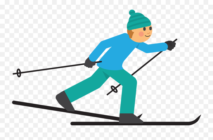 Cross - Cross Country Skiing Cartoon Emoji,Walking Emoji