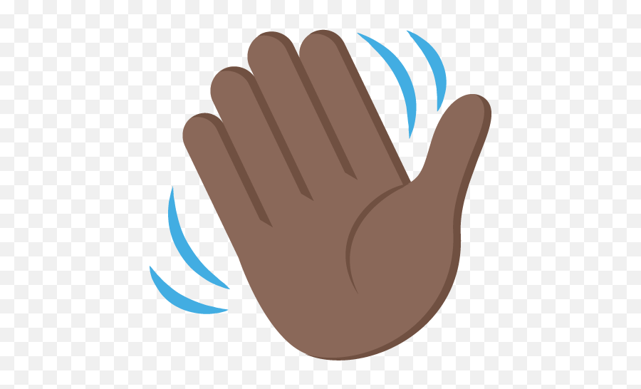 Waving Hand Sign Dark Skin Tone Emoji Emoticon Vector Icon - Hand Waving Icon,Gear Emoji