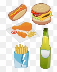 Fast Foods Fizzy Drinks Unhealthy - Imagenes Png De Comidas Emoji