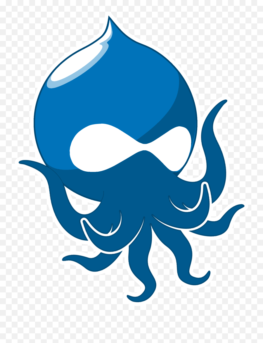 Cthulhu Drupal Icon - Blue Face Logo Quiz Emoji,Water Droplet Emoji