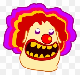 Clown Horror Teeth - Circus Outline Emoji