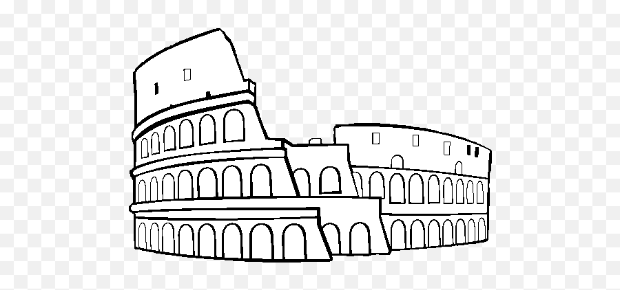 roman colosseum drawing step by step