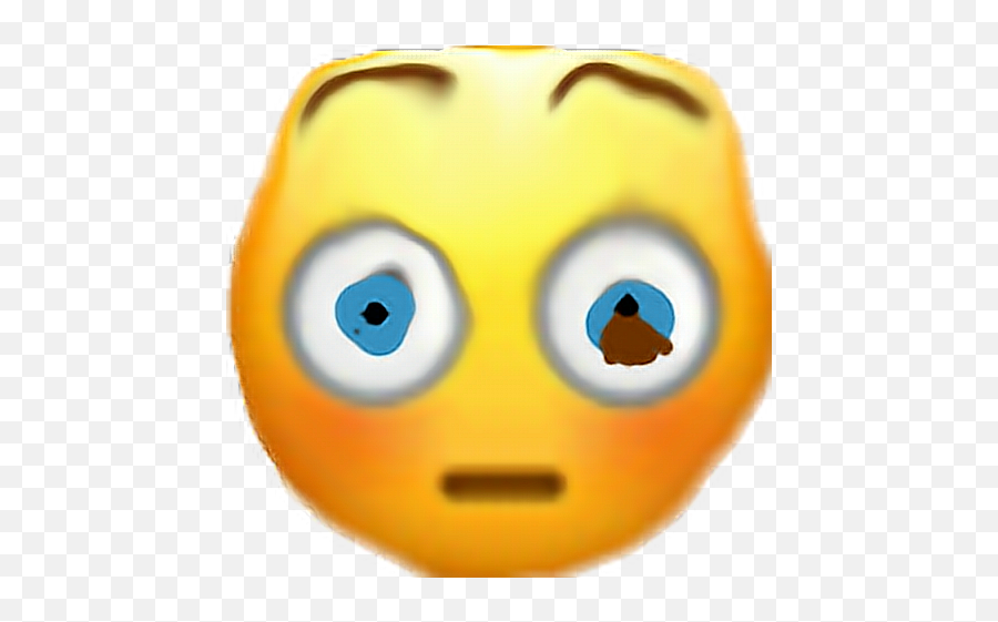 H - Iphone Flushed Face Emoji,Emoticon H