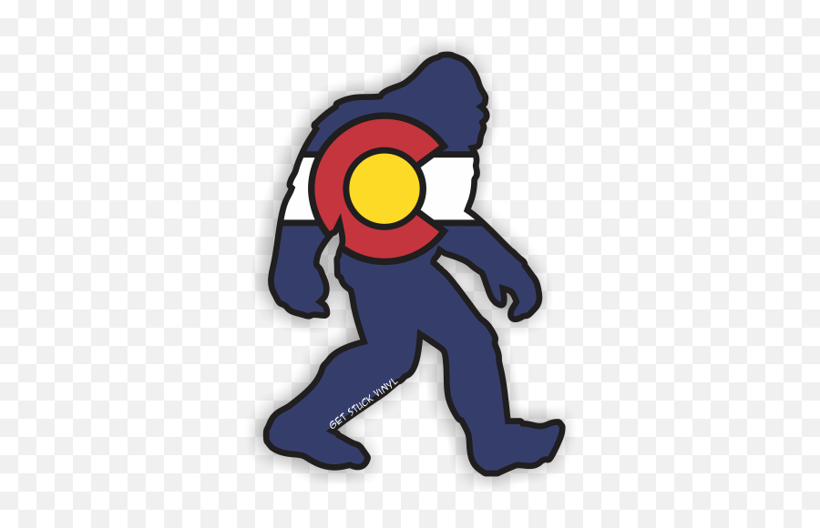 Colorado Bigfoot Sticker - Colorado Sasquatch Sticker Emoji,Bigfoot Emoji