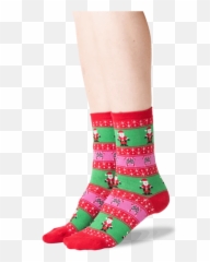 Womens Santa Fair Isle Socks - Emoji