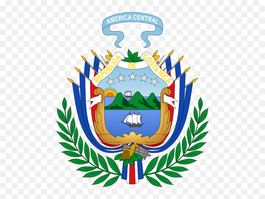 Flags Flags - All Flags Of The World Symbol And Emblem Of Coat Of Arms Costa Rica Emoji,Costa Rica Flag Emoji