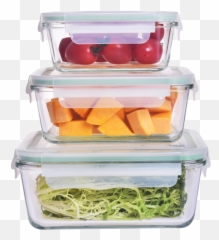 Genicook 3 - Pack Rectangle Glass Food Storage Set Steamer Emoji